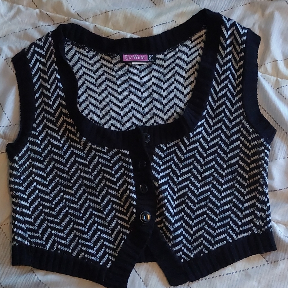 Black and White. Knitted Sweater Vast Large